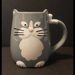 Tag Kitchen Gray & White Cat Coffee Tea Mug